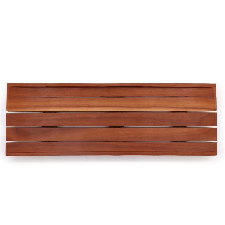 Large Mahogany Soap Loaf Tray - Natural Wood Bathroom Soap Holder and Dish Stand