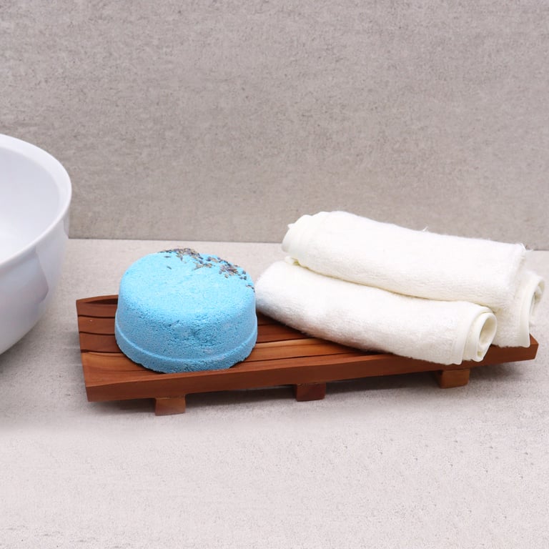 Large Mahogany Soap Loaf Tray - Natural Wood Bathroom Soap Holder and Dish Stand