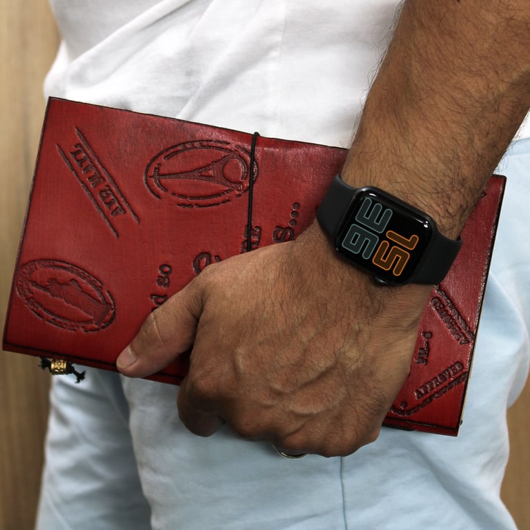 Leather Journal (Handmade, 80 Pages) - Be the Change Brown