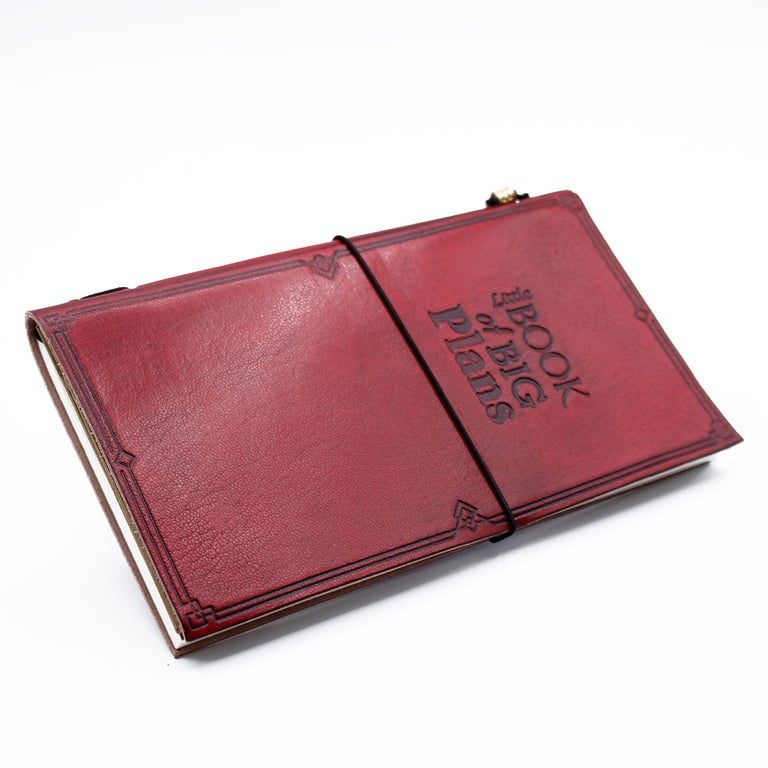Leather Journal - Handcrafted, 80 Pages - Little Book of Big Plans
