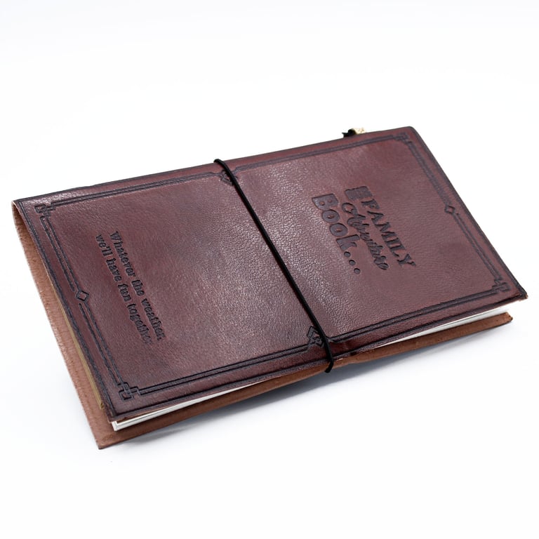 Leather Journal - Handmade Family Adventure Book (80 Pages) - Brown (Brand Name)