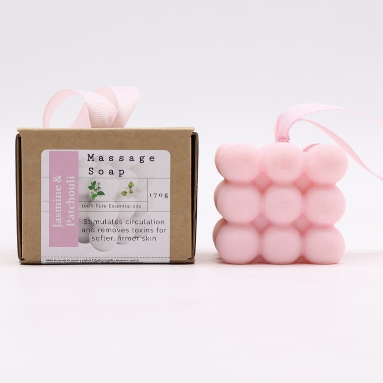 Jasmine & Patchouli Boxed Massage Soaps - Relaxation Aromatherapy Home Spa Kit