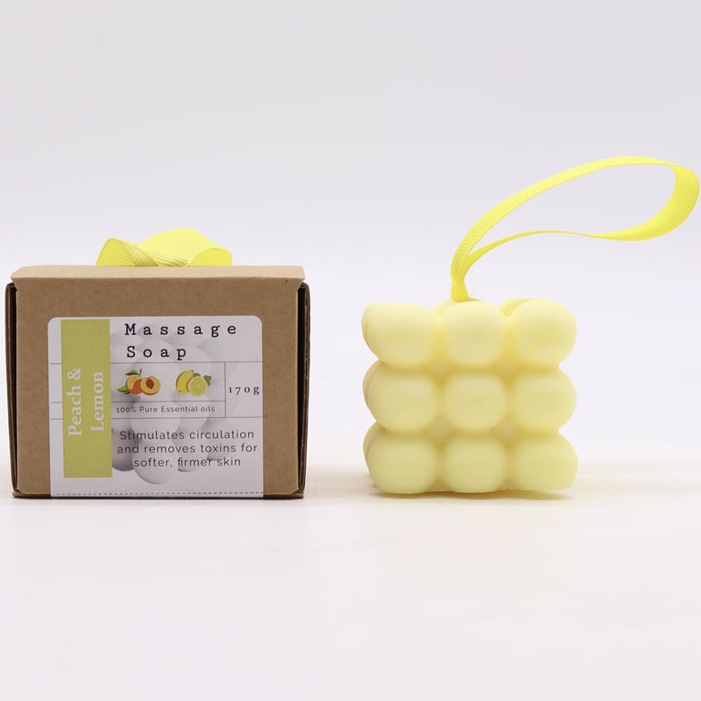 Peach & Lemon Massaging Soap for Relaxation and Spa at Home Experience