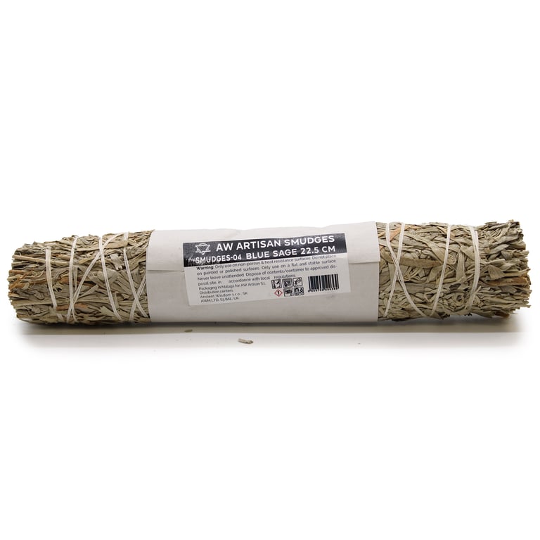 Blue Sage Smudge Stick - Natural Spiritual Cleansing Incense 22.5 cm Long