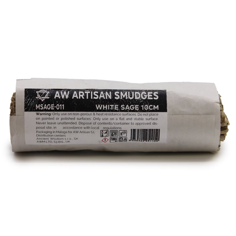 White Sage Smudge Stick - 10cm Natural Home Purification and Spiritual Cleansing Tool