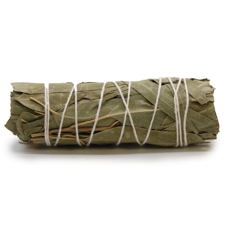 White Sage & Eucalyptus Smudge Stick - Natural Incense for Spiritual Cleansing 10 cm