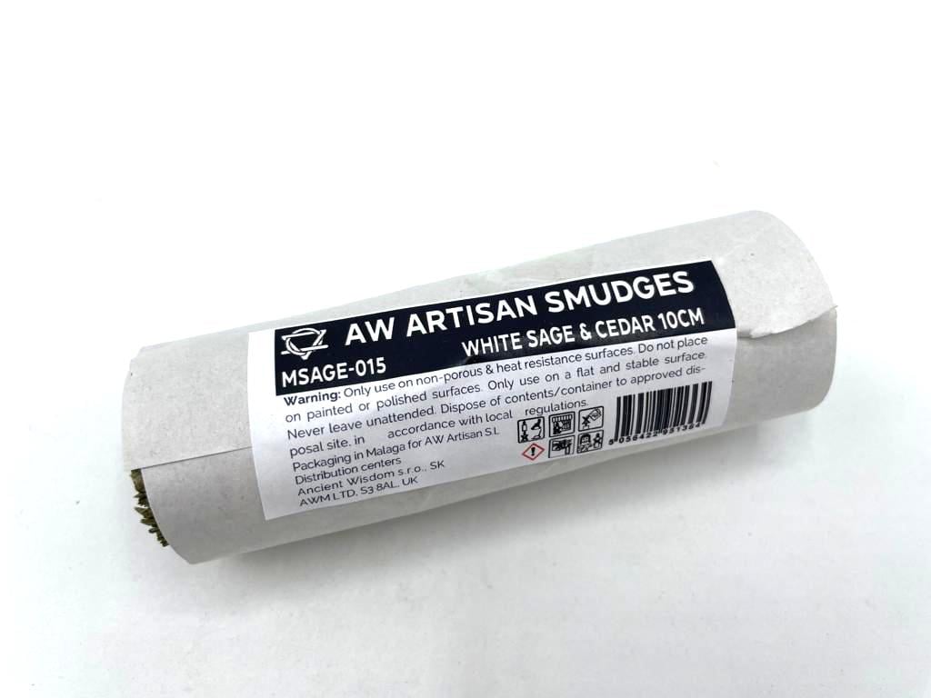 White Sage & Cedar 10cm Natural Smudge Stick - Cleansing and Purifying Energy Tool