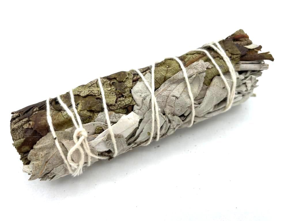 White Sage & Yerba Santa 10cm Smudge Stick - Cleansing and Purification Tool