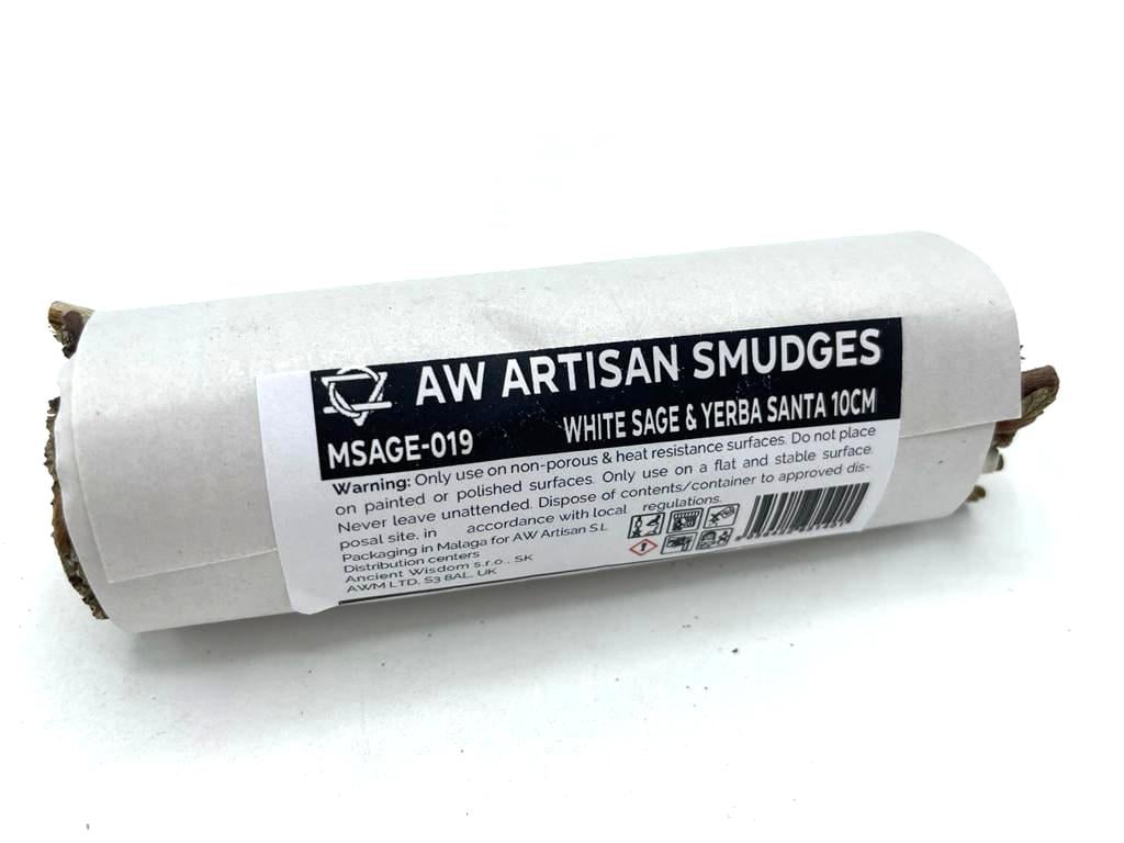 White Sage & Yerba Santa 10cm Smudge Stick - Cleansing and Purification Tool