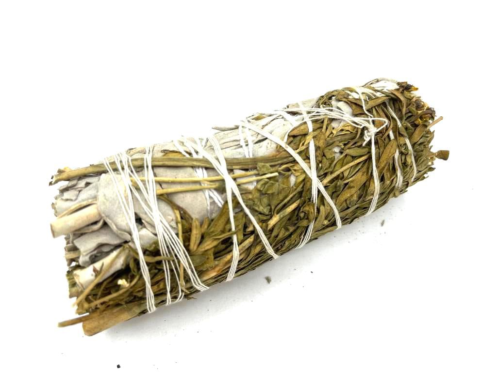 White Sage & Ruda 10cm Smudge Stick for Spiritual Cleansing and Purification