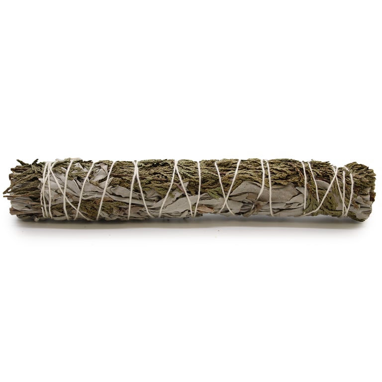 22 cm White Sage & Cedar Smudge Stick - Aromatic Cleansing Kit (Brand Name)