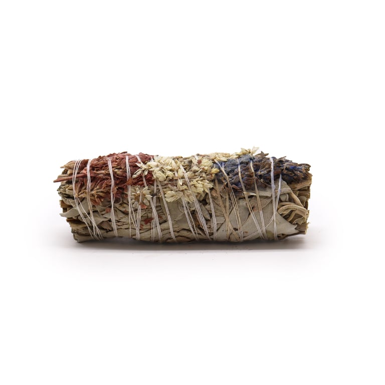 White Sage, Lavender & Mullein Natural Smudge Stick for Purification and Relaxation