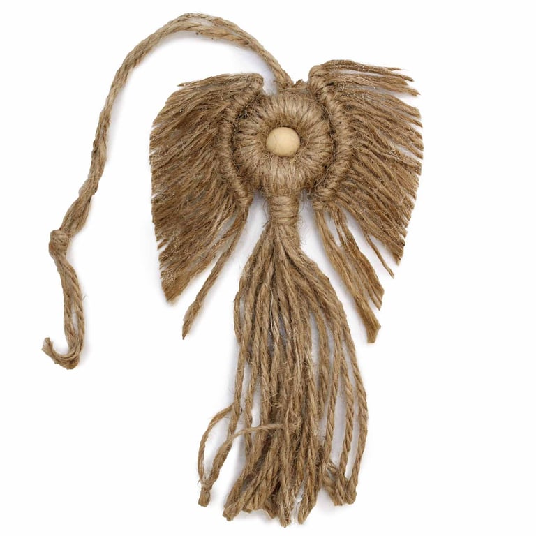 Handcrafted Rebel Macrame Angel Wall Hanging - Artisanal Boho Home Decor