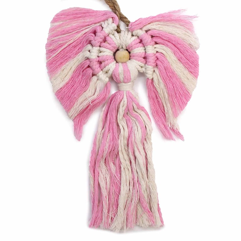 Macrame Guardian Angel Wall Hanging Decorative Girls Macrame Art
