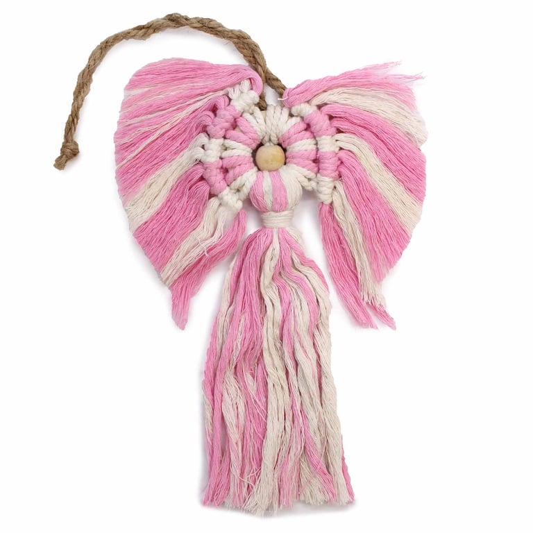 Macrame Guardian Angel Wall Hanging Decorative Girls Macrame Art