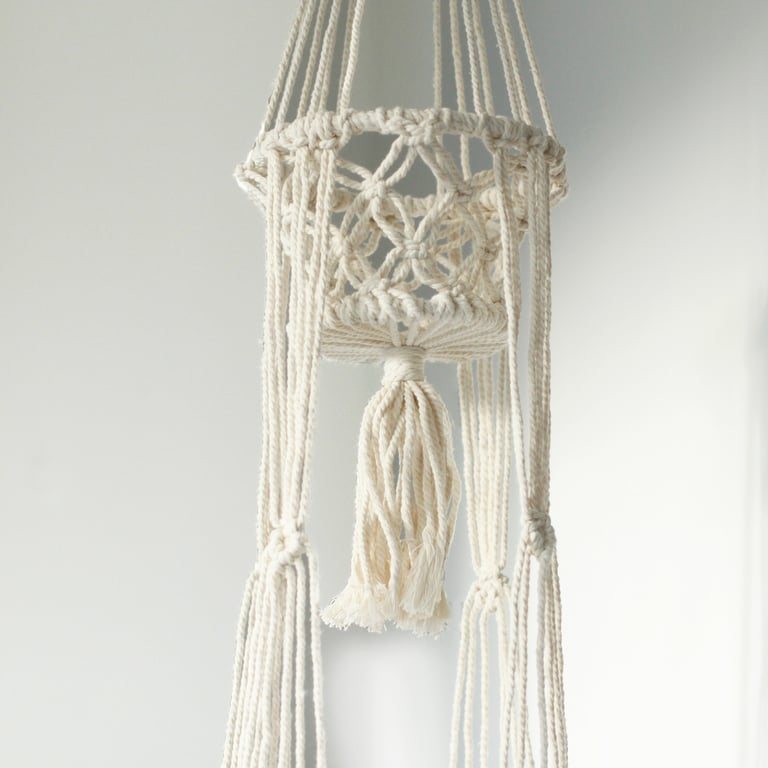 Macrame Double Pot Holder - Durable Handmade Design