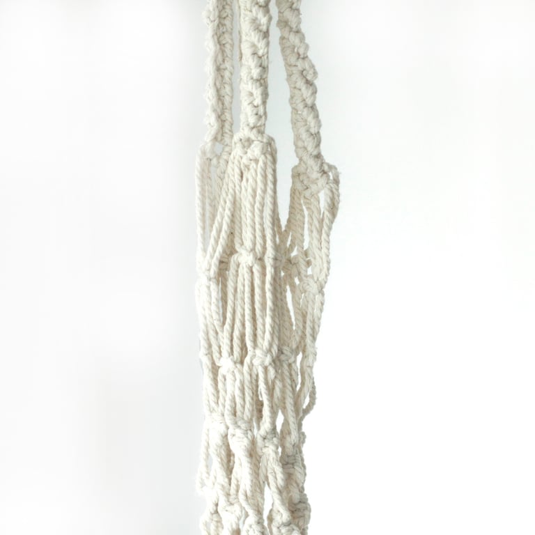 Large Macrame Pot Holder - Extra Long Durability - Brand Name Here