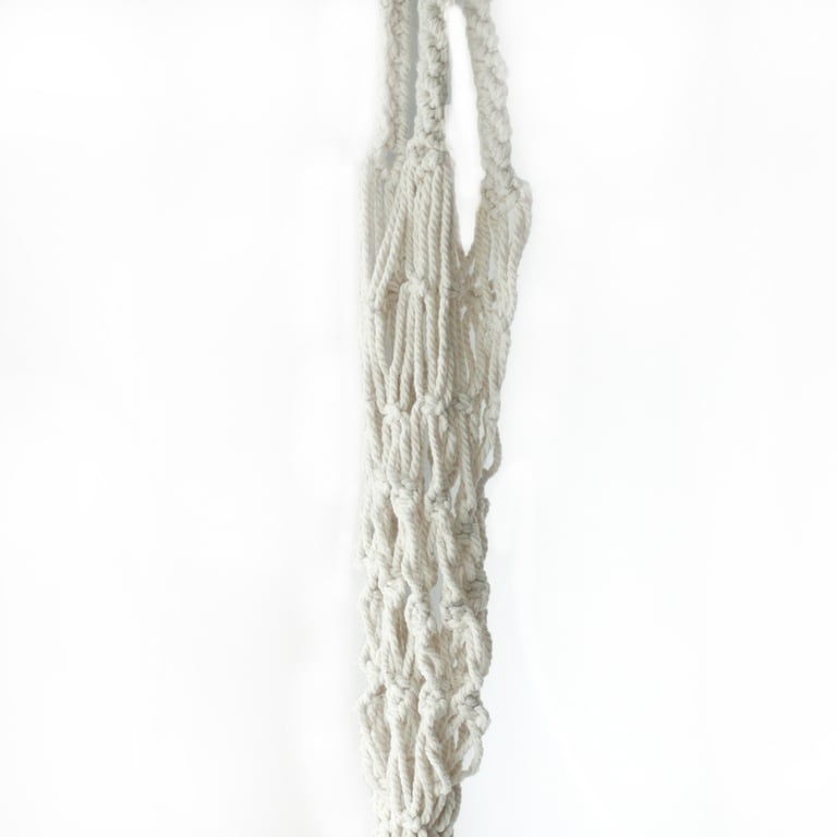 Large Macrame Pot Holder - Extra Long Durability - Brand Name Here