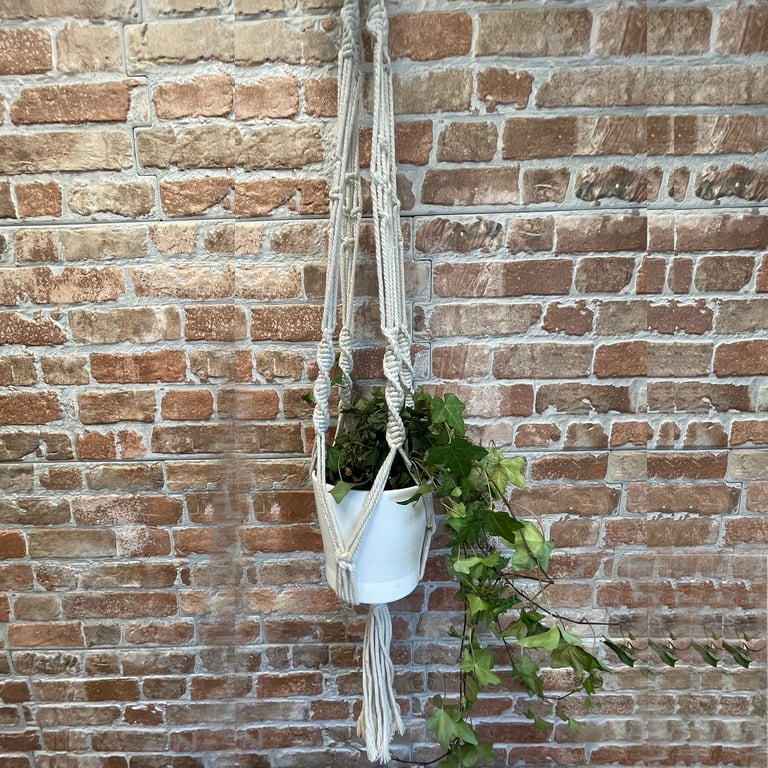 Large Macrame Pot Holder - Extra Long Durability - Brand Name Here