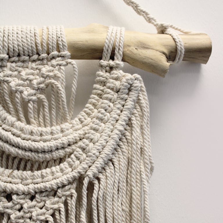 Macrame Wall Art - Two Wave Design - Brand Name