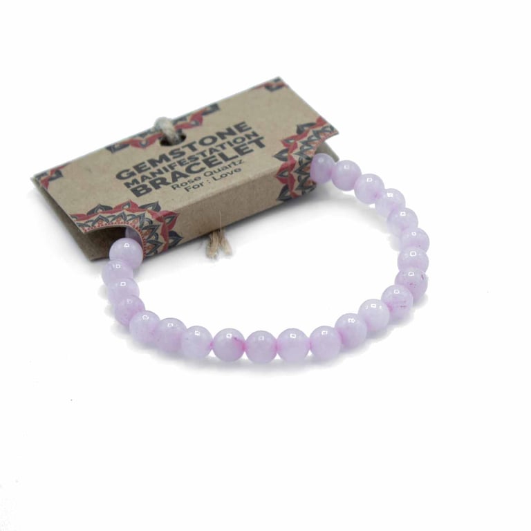 Rose Quartz Manifestation Bracelet - Attract Love and Positive Energy through Healing Crystal Power