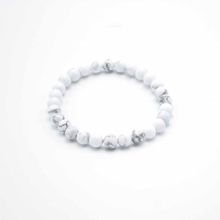 White Jasper Gemstone Manifestation Bracelet - Spiritual Peace and Positive Energy