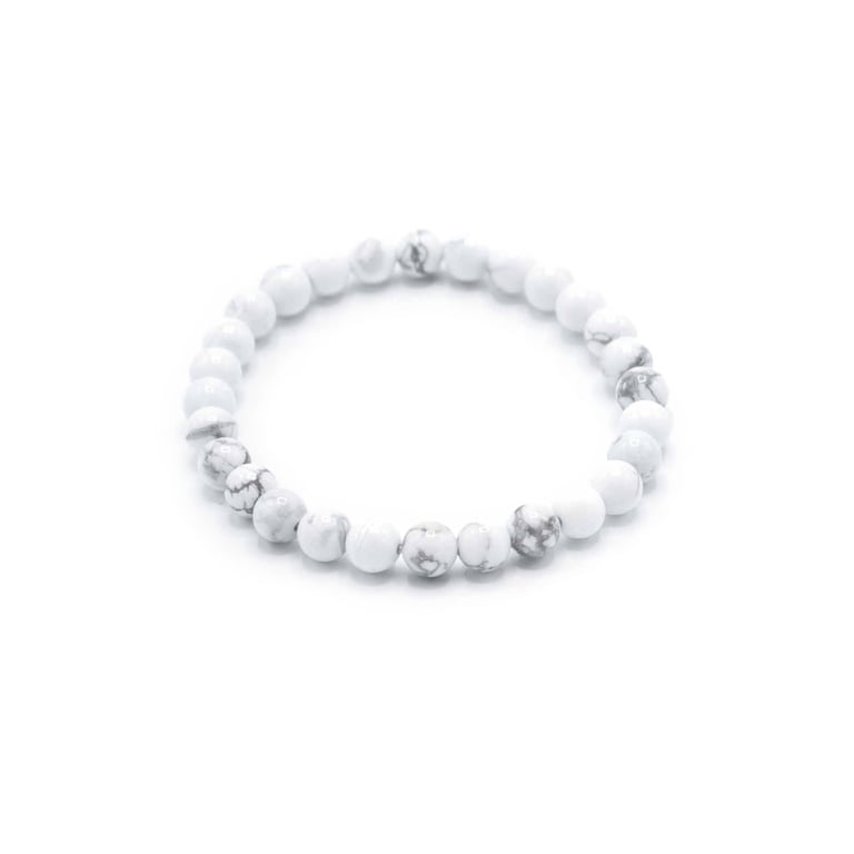 White Jasper Gemstone Manifestation Bracelet - Spiritual Peace and Positive Energy
