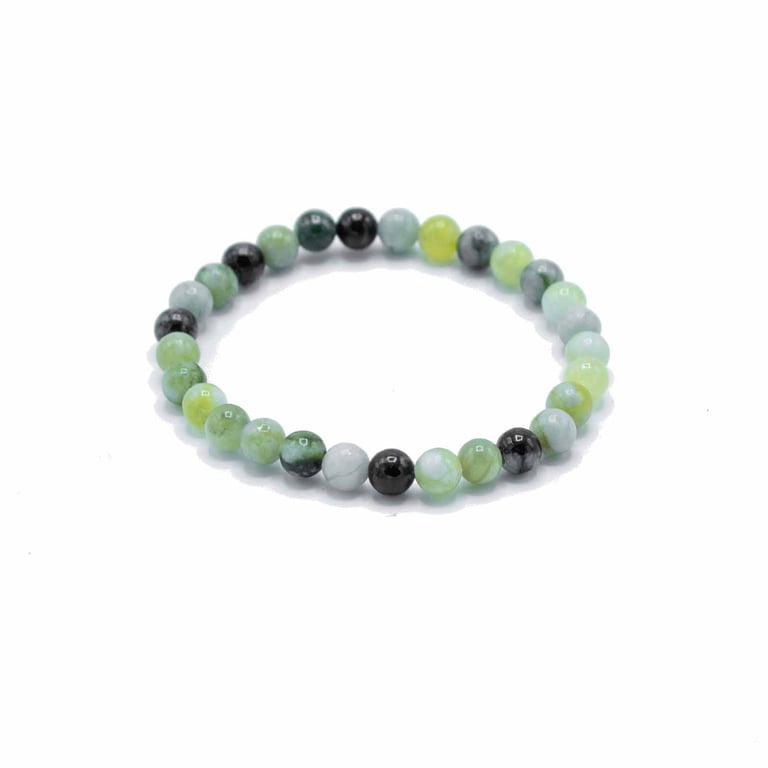 Olive Jade Gemstone Manifestation Healing Bracelet