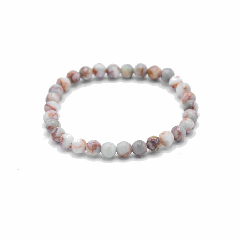 Blood Spider Stone Gemstone Manifestation Bracelet - Strengthen Family Bonds with Fossilized Resin Energy Jewelry