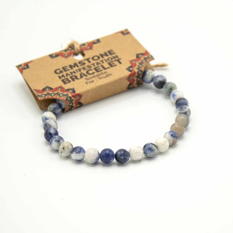 Sodalite Gemstone Manifestation Bracelet - Amplify Truth and Intention