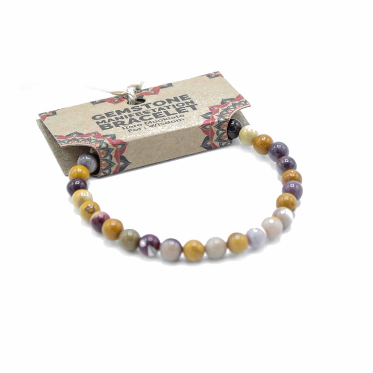 Rare Mookiate Gemstone Manifestation Wisdom Bracelet - Spiritual Growth & Abundance Attraction