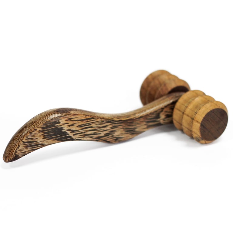 Massage Tool - Ribbed Hand Roller for Muscle Relief and Self Massage Therapy