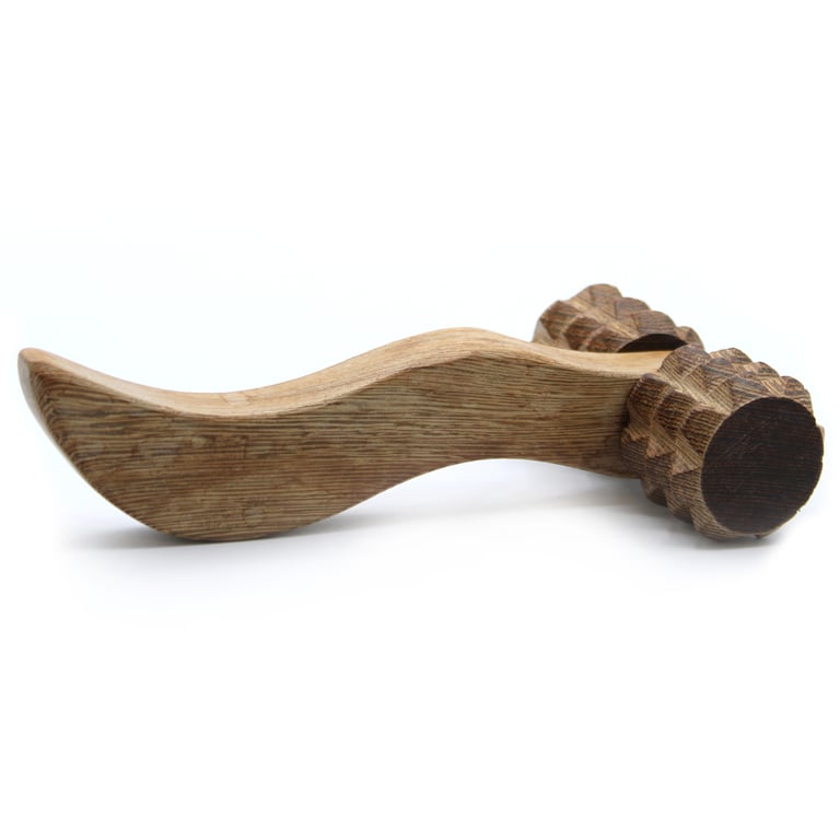 Massage Tool - Ribbed Hand Roller for Muscle Relief and Self Massage Therapy