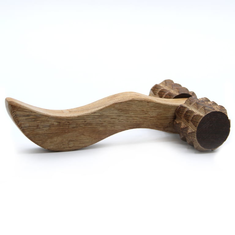Massage Tool - Ribbed Hand Roller for Muscle Relief and Self Massage Therapy