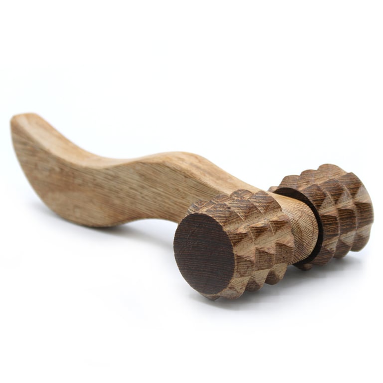 Massage Tool - Ribbed Hand Roller for Muscle Relief and Self Massage Therapy