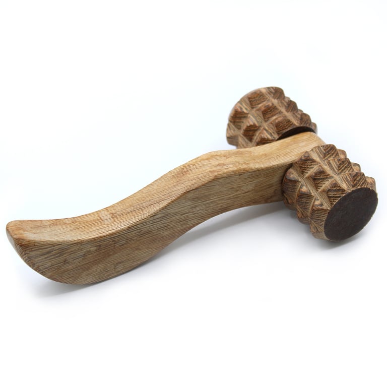 Massage Tool - Ribbed Hand Roller for Muscle Relief and Self Massage Therapy