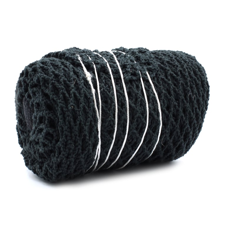 Pure Cotton Mesh Bag - Eco Friendly Reusable Black Shopping Bag