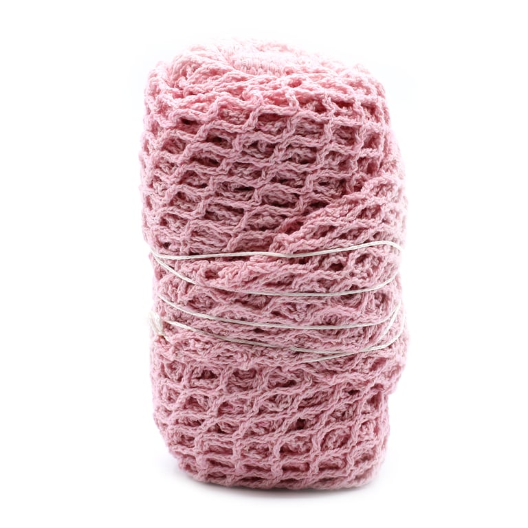 Pure Cotton Mesh Bag - Reusable & Eco-Friendly Shopping Tote with Rose Pattern