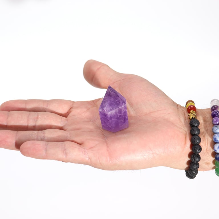 Rich Colour Amethyst Points - Small Crystal Gems (4-5.5cm) for Jewelry Making