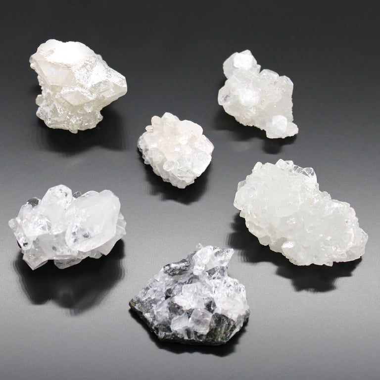 White Apophyllite Crystal Clusters 20-30mm - Spiritual Home Decor and Meditation Stones
