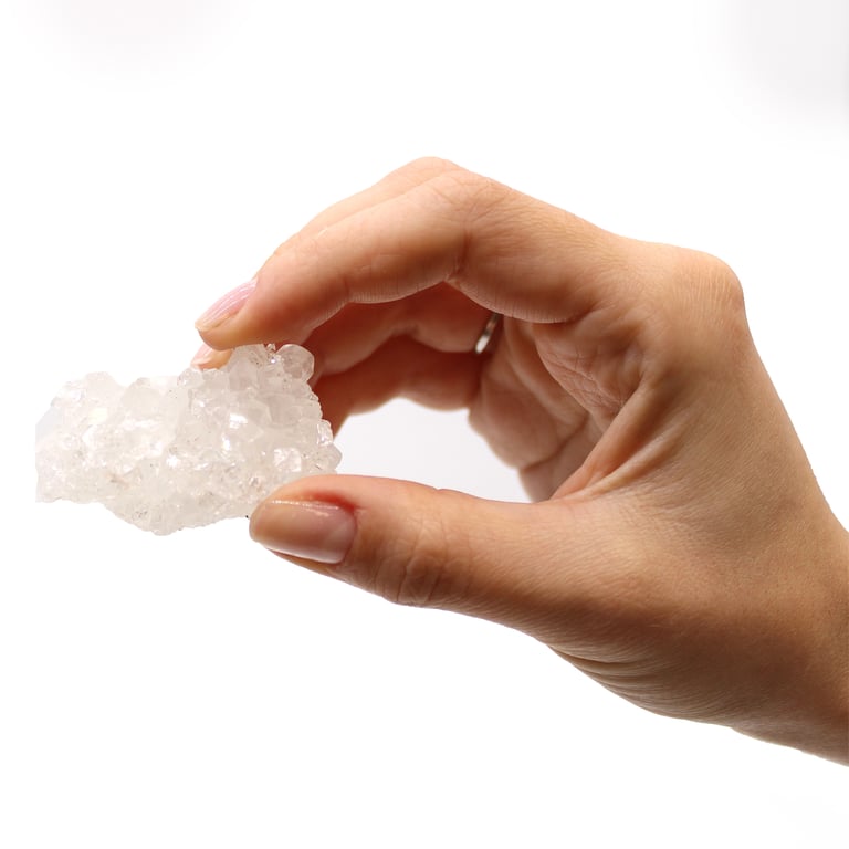 White Apophyllite Crystal Clusters 20-30mm - Spiritual Home Decor and Meditation Stones