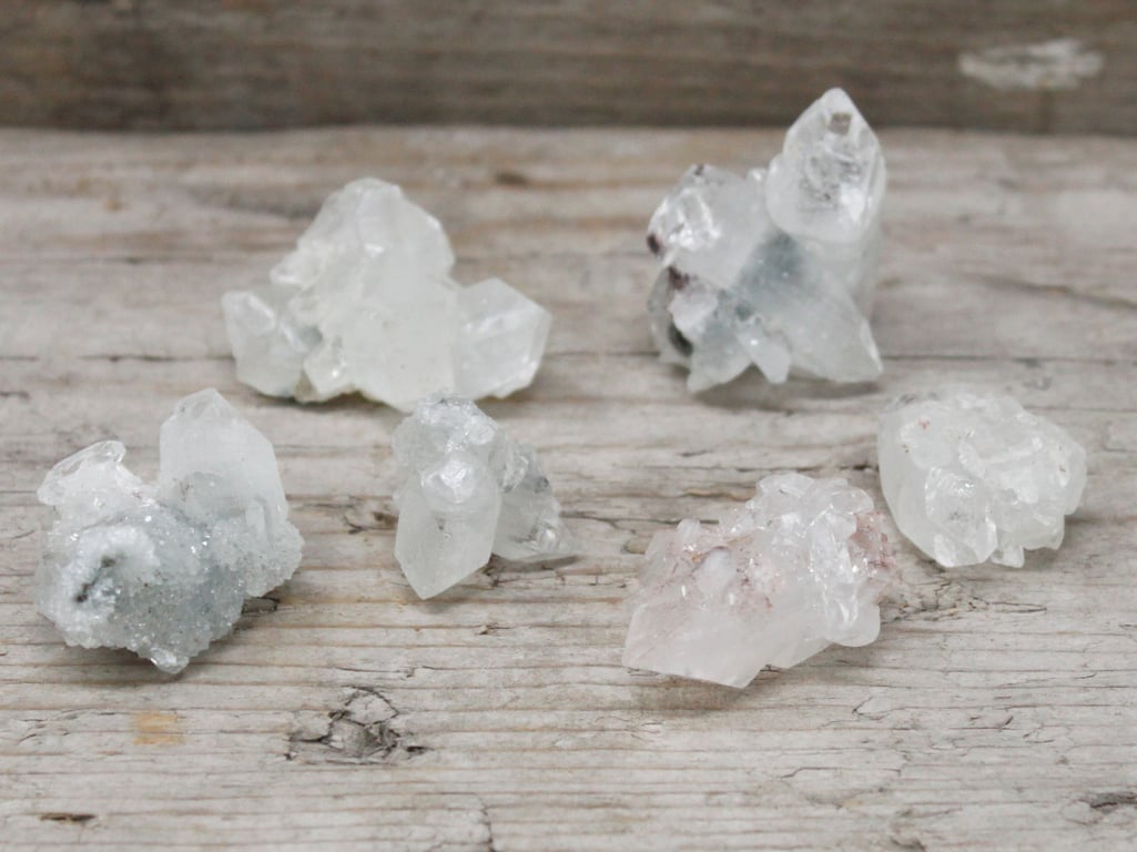 White Apophyllite Crystal Clusters 20-30mm - Spiritual Home Decor and Meditation Stones
