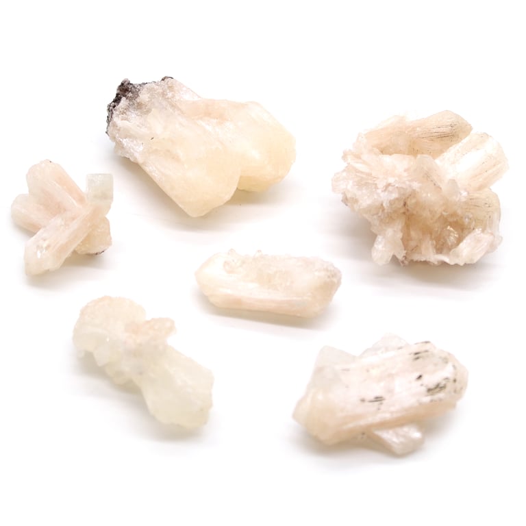 Stilbite Combination Crystal Cluster with Appophyllite Healing Stones 20-30mm