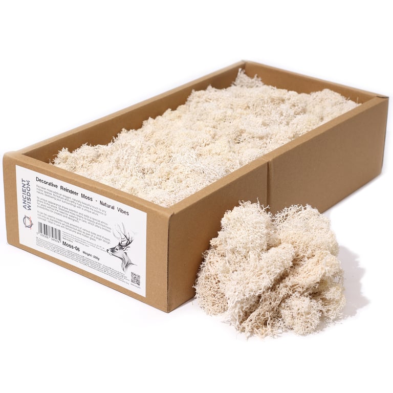 Natural Moss Reindeer Decoration (500gm) - Eco-Friendly Home Accents