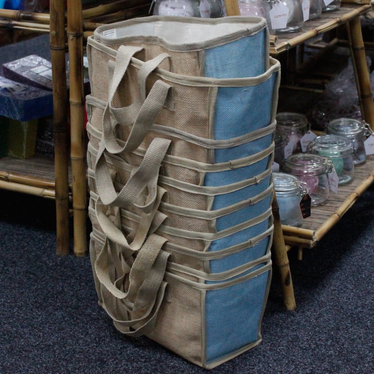 Large Capacity Teal Shopping Basket - 33x18x20cm Extra Storage Trolley