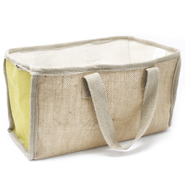 Large Olive Shopping Basket - 33x18x20cm Portable Wheelie Basket