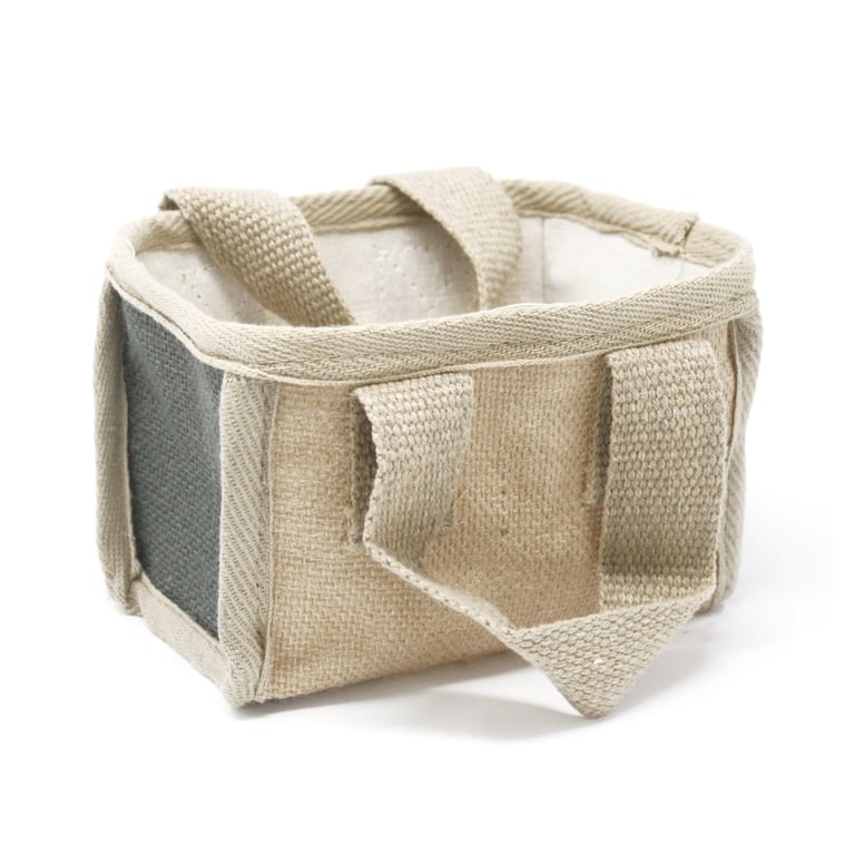 Mini Shopping Basket - 16x10x12cm Charcoal Portable Kitchen Storage Basket