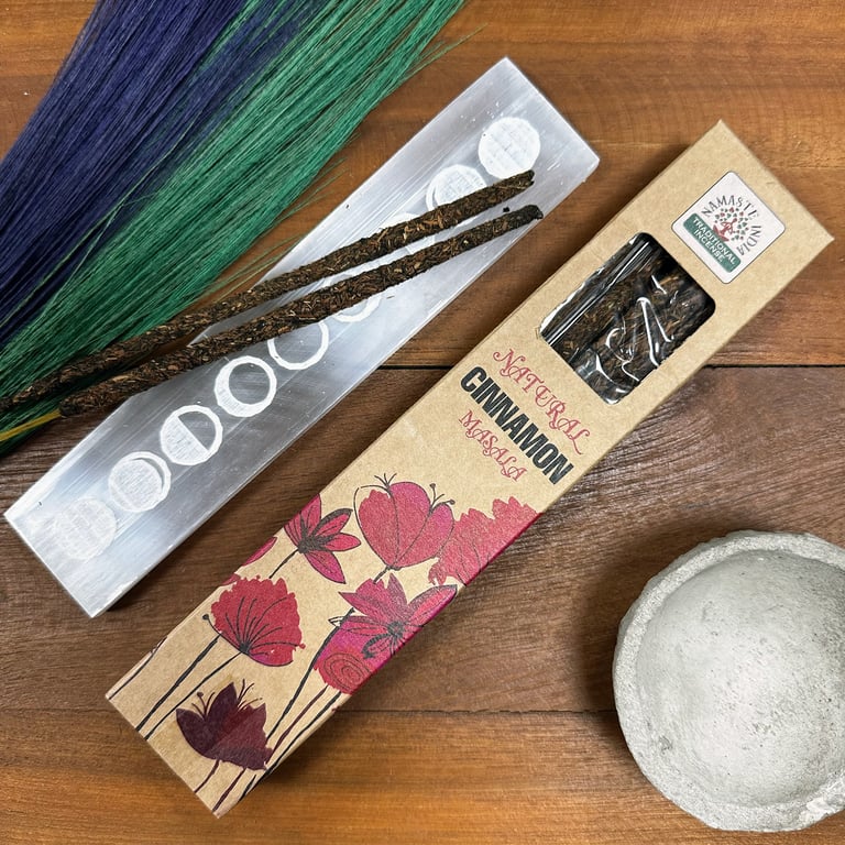 Natural Botanical Masala Cinnamon Incense - Handcrafted Home Fragrance