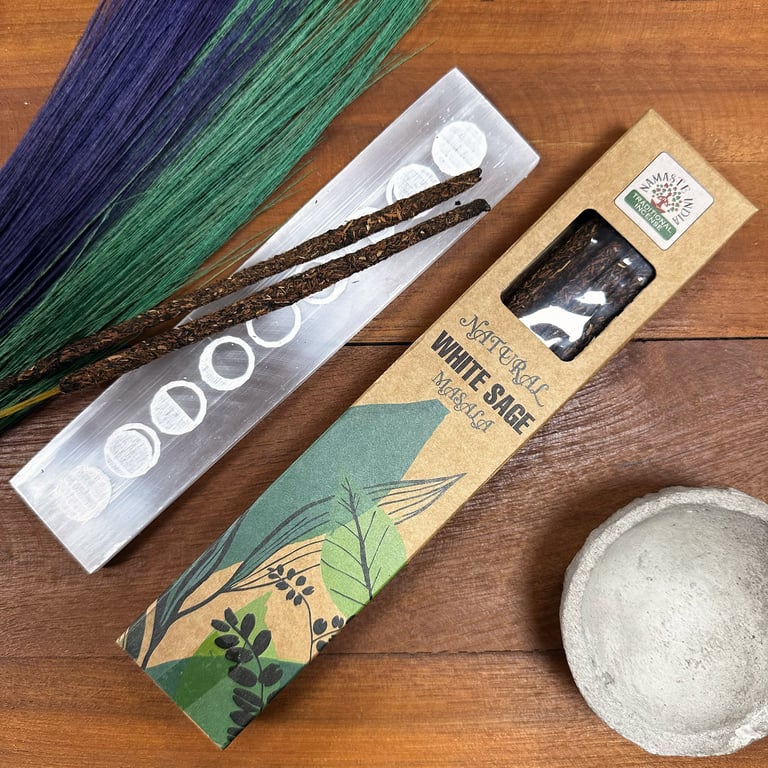 Natural Botanical White Sage Incense - Calming Herbal Scent for Home and Spiritual Use
