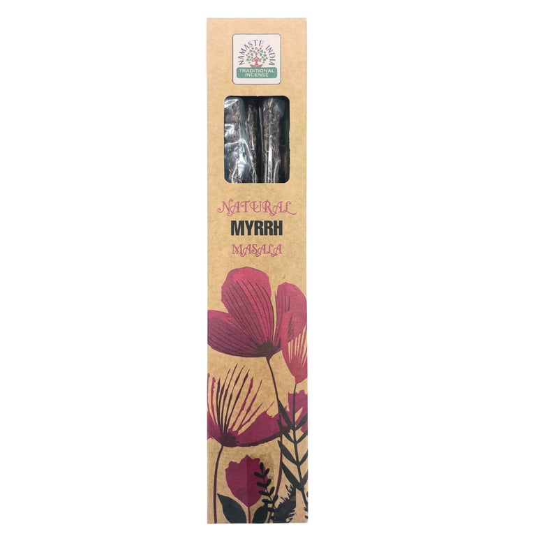 Natural Botanical Masala Incense - Myrrh, Home Fragrance & Spiritual Aromatherapy